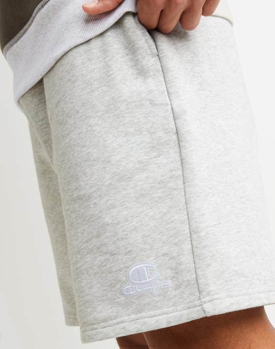 Champion moški klasične kratke hlače iz flisa z vezenim logotipom C & script 8\" 2B84473 kremno vresje iz beljenega kamna