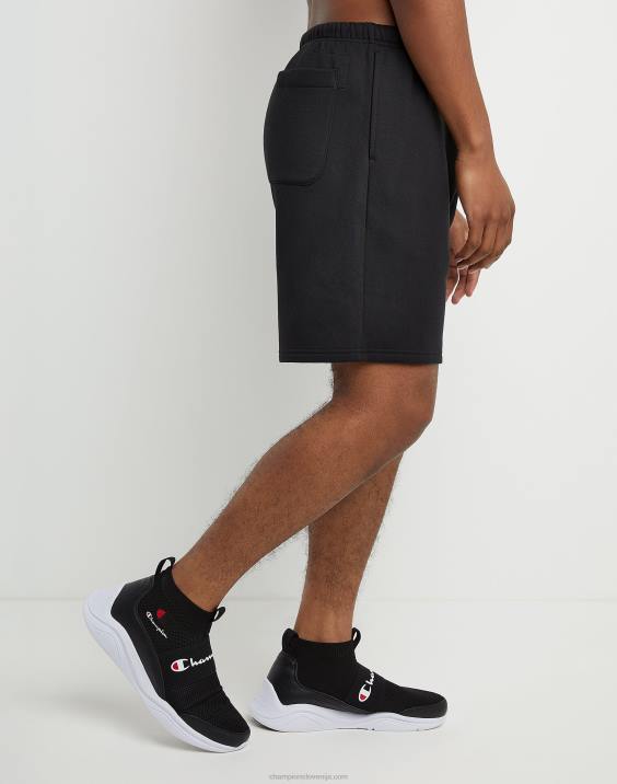 Champion moški klasične kratke hlače iz flisa z vezenim logotipom C & script 8\" 2B84474 Črna