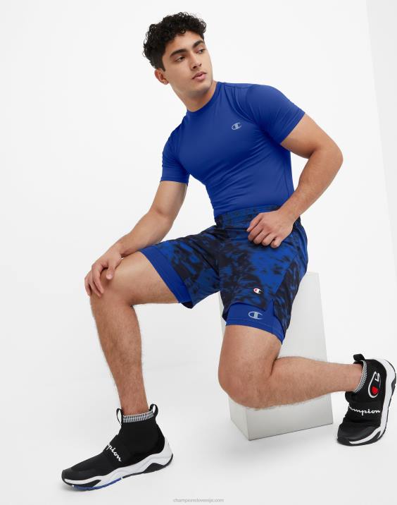 Champion moški kompresijske kratke hlače 6\" 2B84400 letenje modro