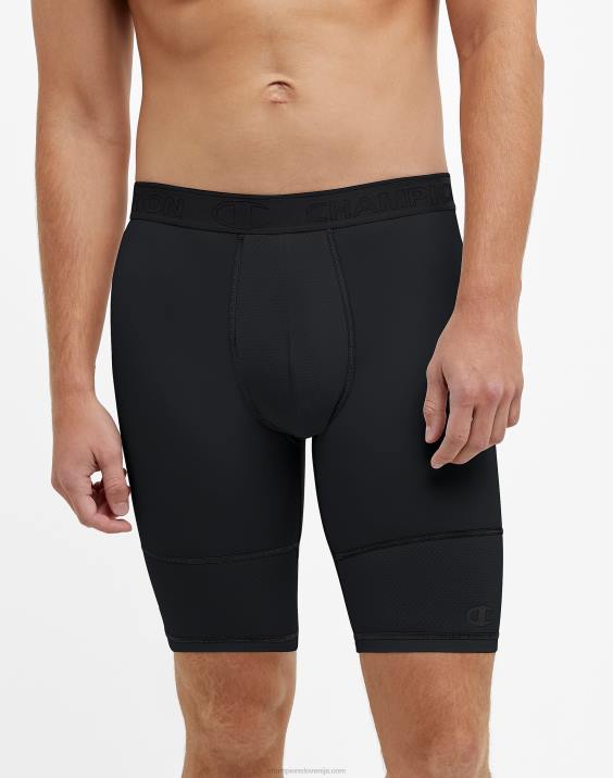 Champion moški kompresijske kratke hlače s popolno podporno torbico 9" 2B84384 Črna
