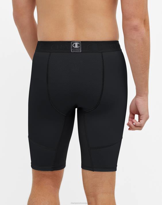 Champion moški kompresijske kratke hlače s popolno podporno torbico 9\" 2B84384 Črna