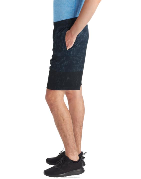 Champion moški kratke hlače c9 9\" 2B84763 zbledi črtasto teksturirana višina modra