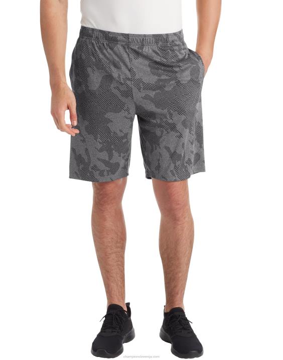 Champion moški kratke hlače c9 9" 2B84764 razmaknjen trak kamuflažno ebenovino resje