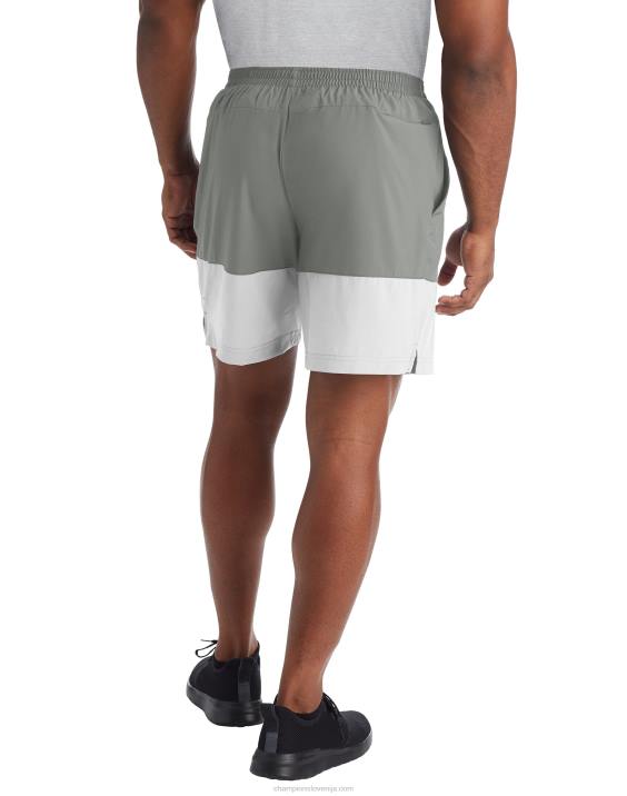 Champion moški kratke hlače c9 colorblock 7\" 2B84787 udobna siva/prava bela