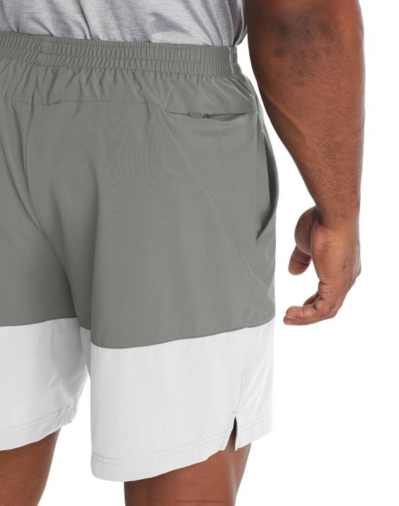 Champion moški kratke hlače c9 colorblock 7\" 2B84787 udobna siva/prava bela