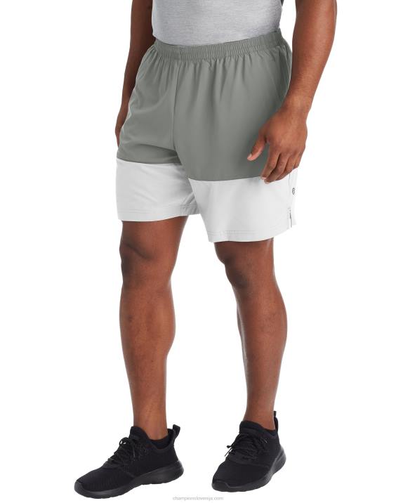 Champion moški kratke hlače c9 colorblock 7\" 2B84787 udobna siva/prava bela