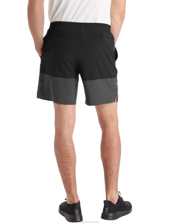 Champion moški kratke hlače c9 colorblock 7\" 2B84788 ebenovina/železniško siva