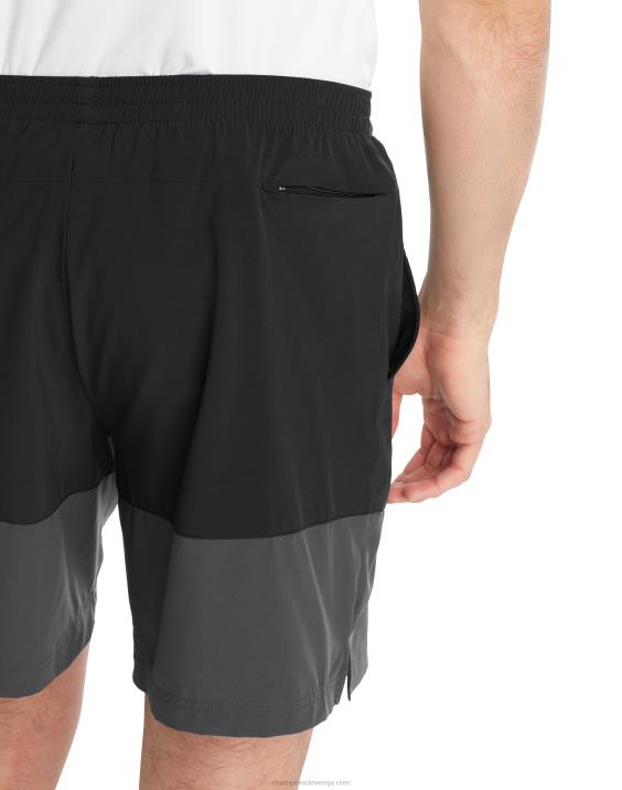 Champion moški kratke hlače c9 colorblock 7\" 2B84788 ebenovina/železniško siva