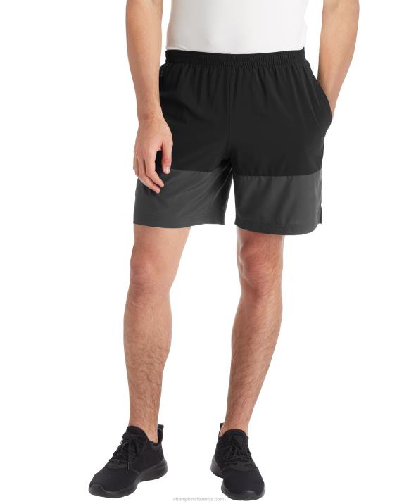 Champion moški kratke hlače c9 colorblock 7\" 2B84788 ebenovina/železniško siva