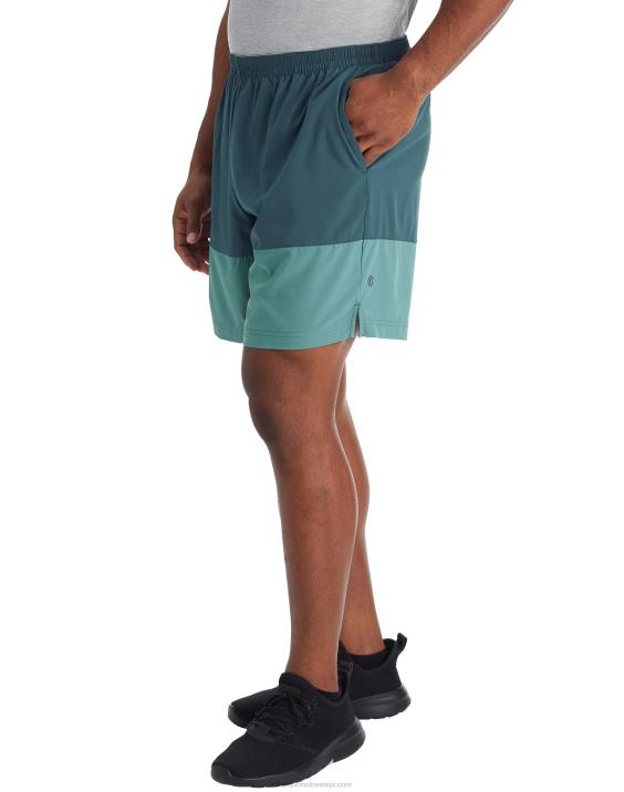 Champion moški kratke hlače c9 colorblock 7\" 2B84789 brinov modri/aqua tonik