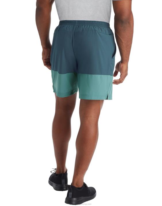 Champion moški kratke hlače c9 colorblock 7\" 2B84789 brinov modri/aqua tonik
