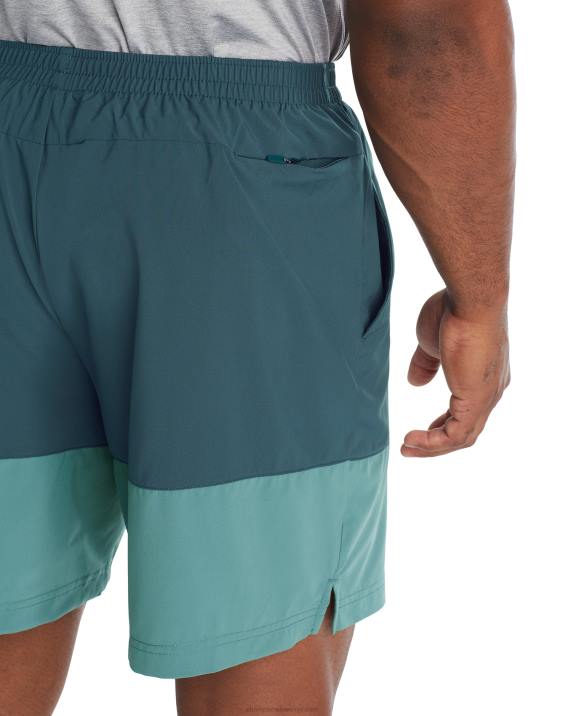 Champion moški kratke hlače c9 colorblock 7\" 2B84789 brinov modri/aqua tonik