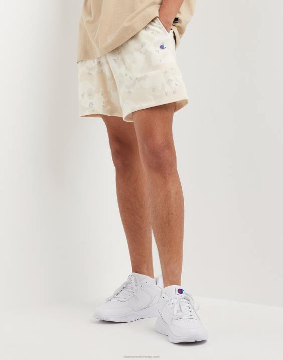 Champion moški kratke hlače global explorer iz francoskega frotirja po celem kamuflažnem potisku 7\" 2B84374 cc camo natural