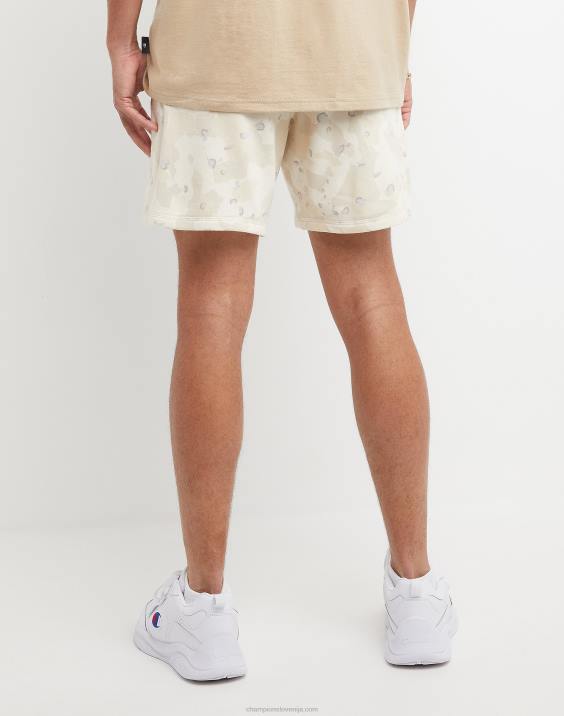 Champion moški kratke hlače global explorer iz francoskega frotirja po celem kamuflažnem potisku 7\" 2B84374 cc camo natural