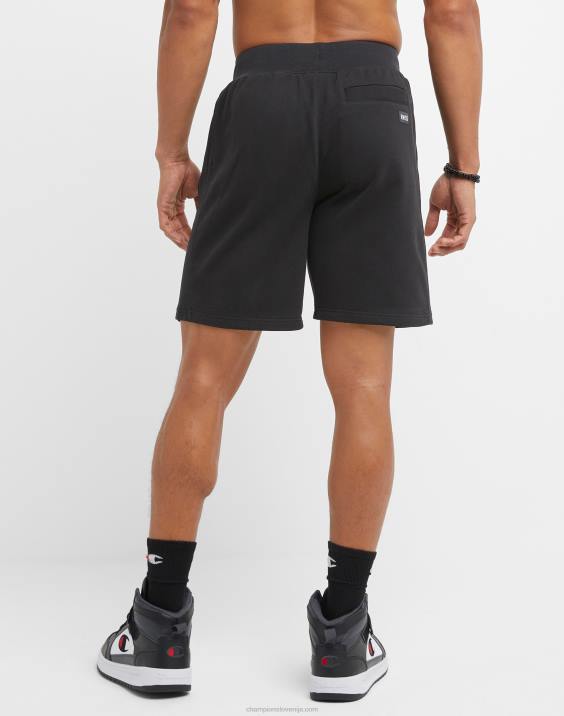 Champion moški kratke hlače iz francoskega frotirja v vzvratnem tkanju z logotipom 8\" 2B84361 Črna