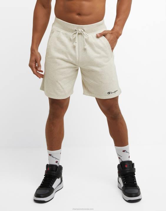 Champion moški kratke hlače iz francoskega frotirja v vzvratnem tkanju z logotipom 8" 2B84362 ovsena kaša heather