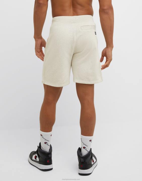 Champion moški kratke hlače iz francoskega frotirja v vzvratnem tkanju z logotipom 8\" 2B84362 ovsena kaša heather