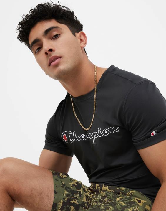 Champion moški kratke hlače mvp, ki odvajajo vlago, celoten tisk in c logotipi 9\" 2B84348 crater camo cargo olivno