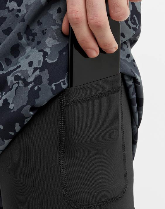 Champion moški kratke hlače mvp s maskirno torbico za popolno podporo 5\" 2B84342 krater camo black