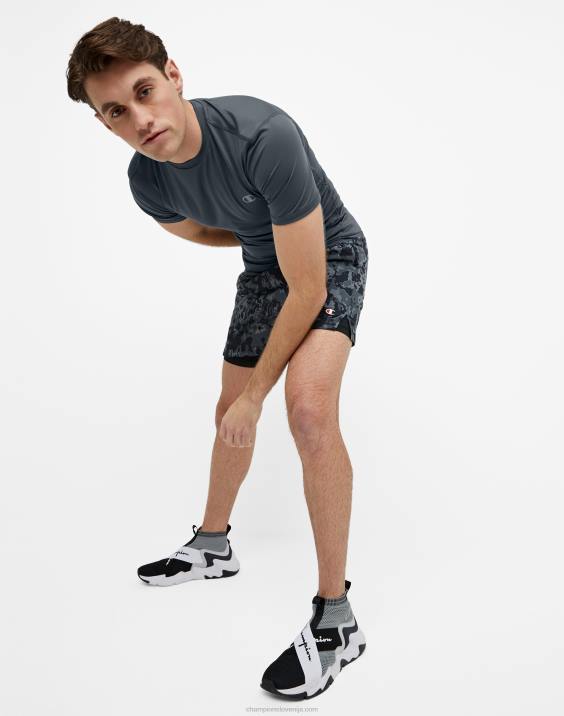 Champion moški kratke hlače mvp s maskirno torbico za popolno podporo 5\" 2B84342 krater camo black