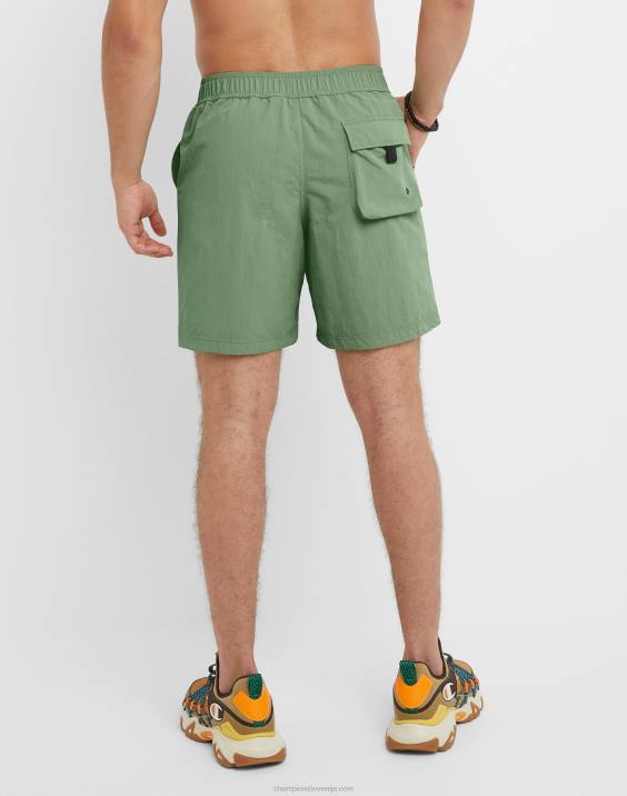 Champion moški kratke hlače take a hike s pasom 7\" 2B84413 vse o olivi