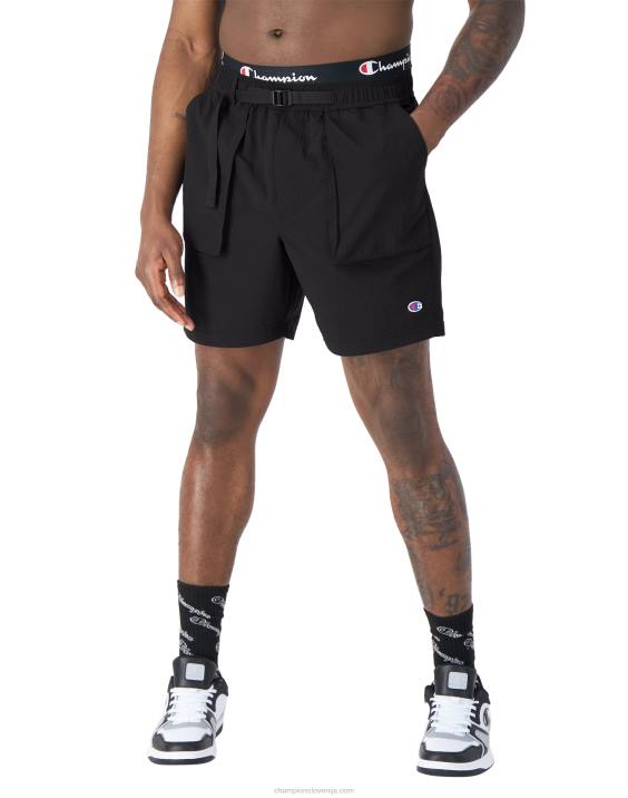 Champion moški kratke hlače take a hike s pasom 7" 2B84415 Črna