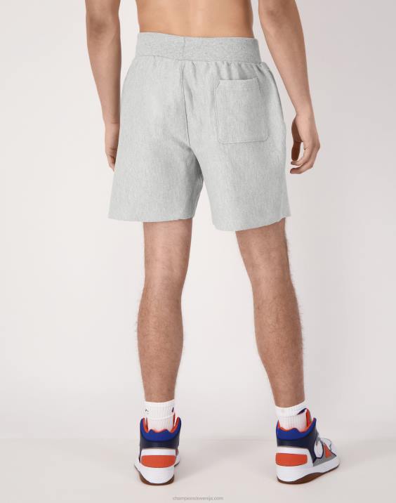 Champion moški kratke hlače z obrnjenim tkanjem 10\" 2B84481 oksford siva