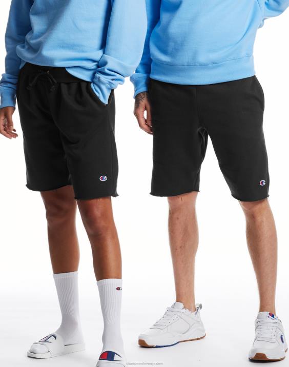 Champion moški kratke hlače z obrnjenim tkanjem 10" 2B84482 Črna