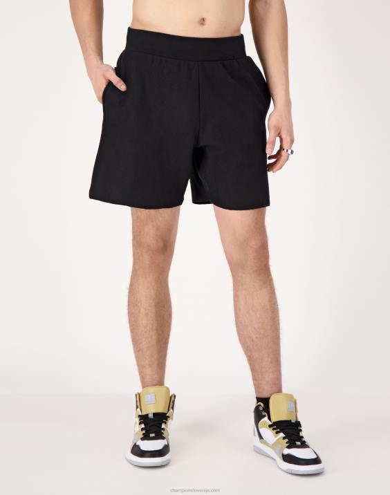 Champion moški kratke hlače z obrnjenim tkanjem 10\" 2B84482 Črna