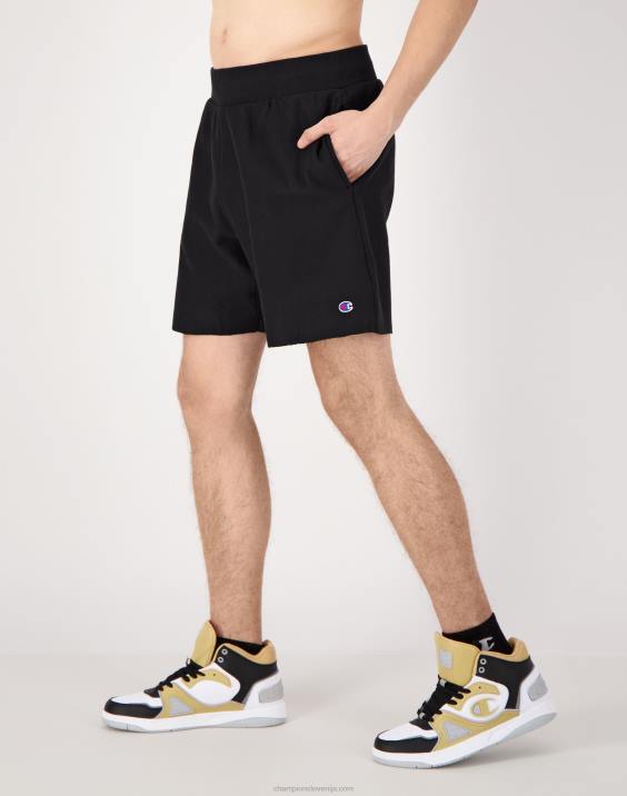 Champion moški kratke hlače z obrnjenim tkanjem 10\" 2B84482 Črna