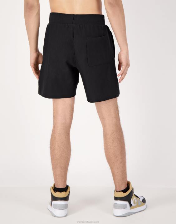 Champion moški kratke hlače z obrnjenim tkanjem 10\" 2B84482 Črna
