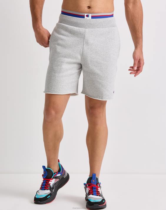 Champion moški kratke hlače z obrnjenim tkanjem 7" 2B84446 oksford siva