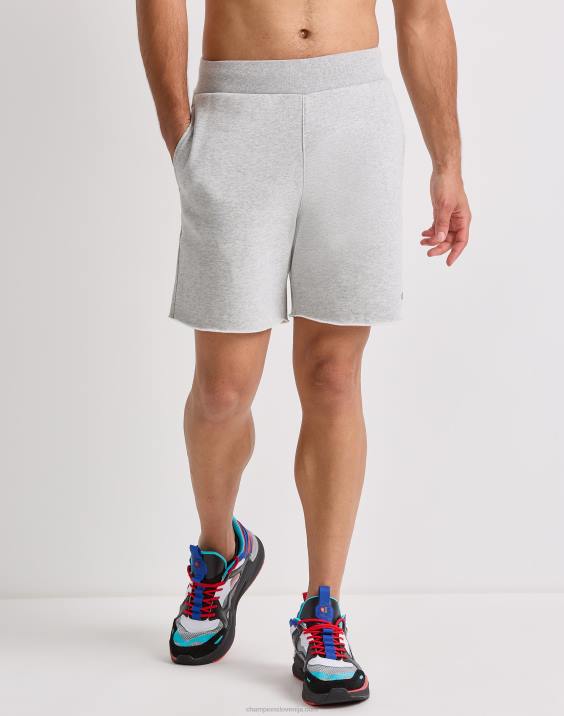 Champion moški kratke hlače z obrnjenim tkanjem 7\" 2B84446 oksford siva