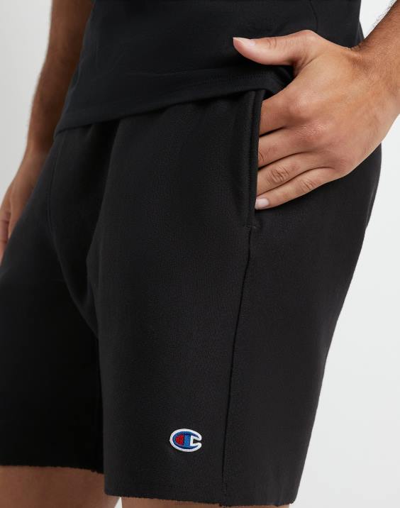 Champion moški kratke hlače z obrnjenim tkanjem 7\" 2B84447 Črna