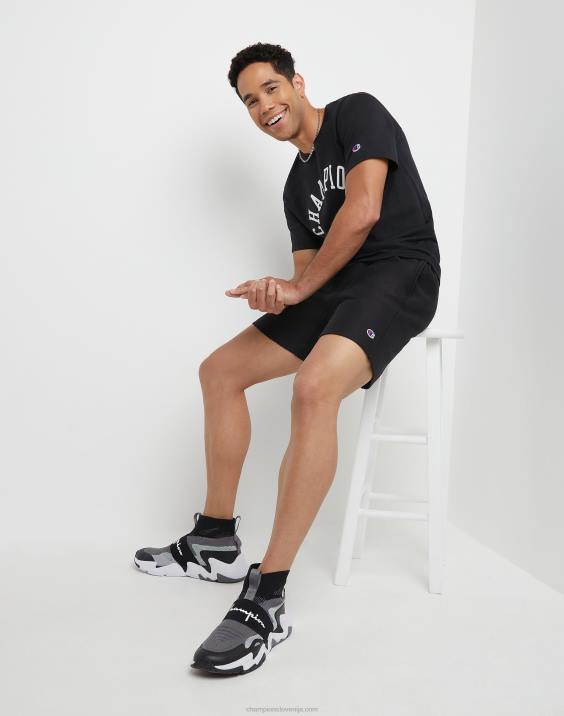Champion moški kratke hlače z obrnjenim tkanjem 7\" 2B84447 Črna