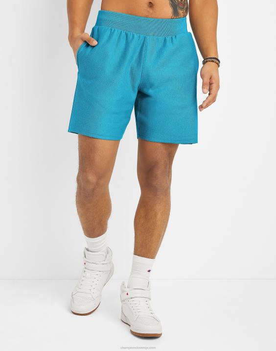 Champion moški kratke hlače z obrnjenim tkanjem 7" 2B84448 lazulin modra