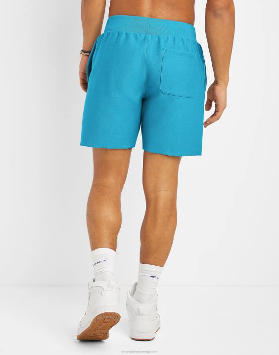 Champion moški kratke hlače z obrnjenim tkanjem 7\" 2B84448 lazulin modra