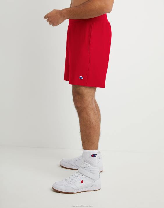 Champion moški kratke hlače z obrnjenim tkanjem 7\" 2B84449 škrlat