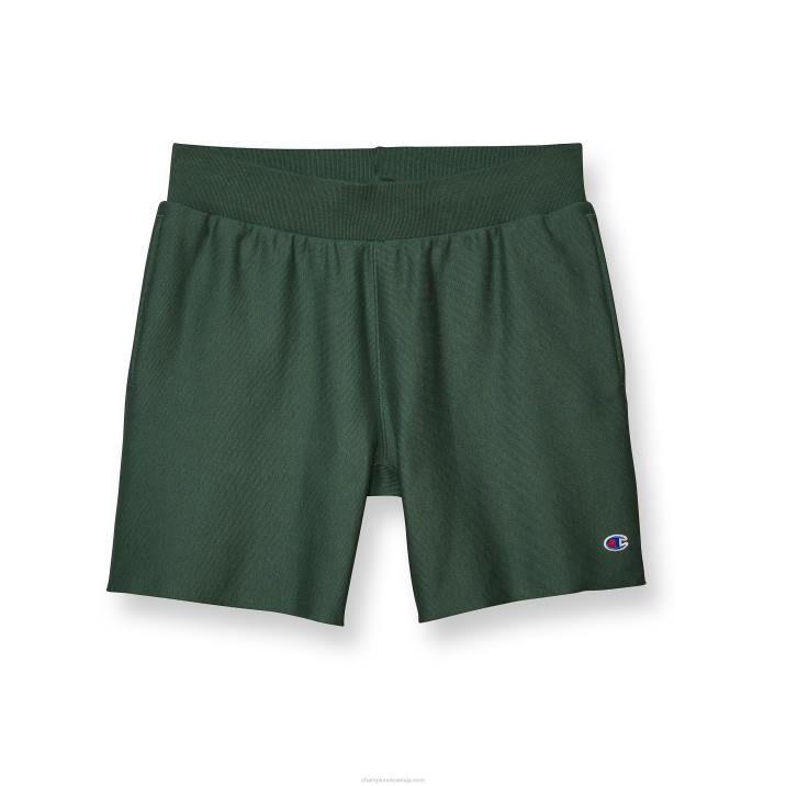 Champion moški kratke hlače z obrnjenim tkanjem 7" 2B84450 temno zelena