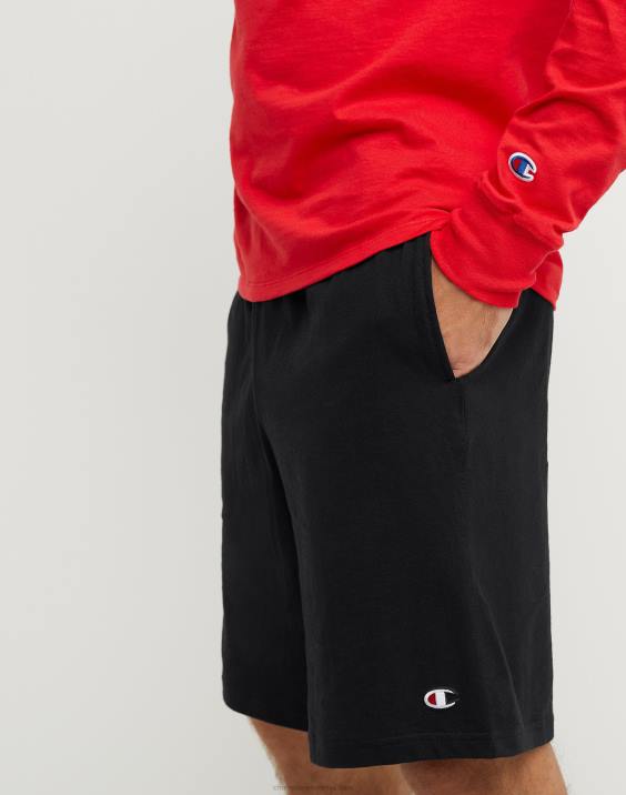 Champion moški kratke hlače za vsak dan c logotip z našitki 9\" 2B84486 Črna