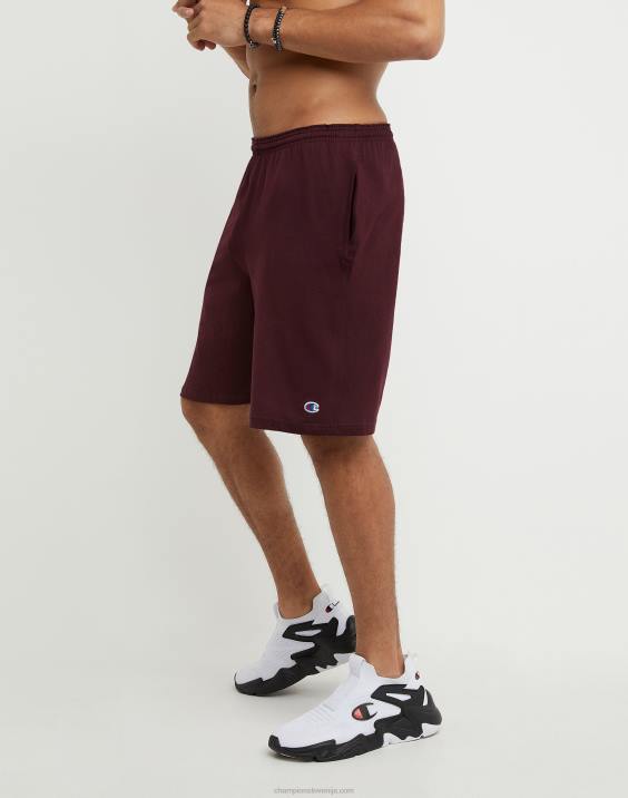Champion moški kratke hlače za vsak dan c logotip z našitki 9\" 2B84489 kostanjeva