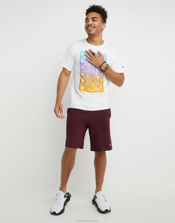 Champion moški kratke hlače za vsak dan c logotip z našitki 9\" 2B84489 kostanjeva