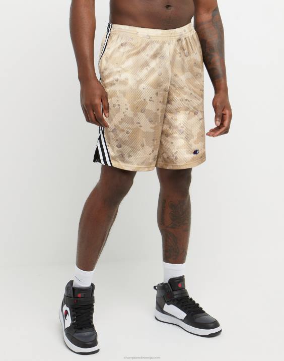 Champion moški lacrosse kratke hlače s potiskom po celem 9" 2B84391 cc camo natural