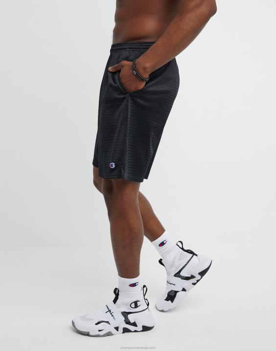 Champion moški mrežaste kratke hlače 9\" 2B84436 Črna
