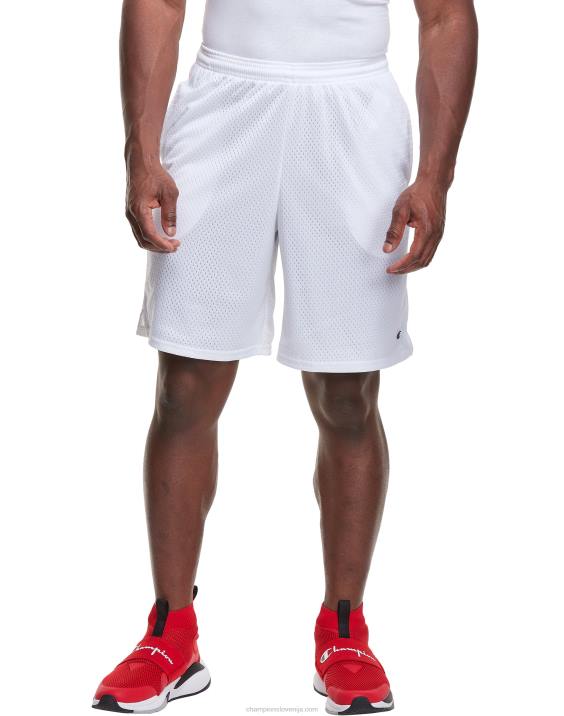 Champion moški mrežaste kratke hlače 9\" 2B84437 bela
