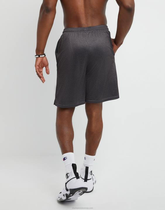 Champion moški mrežaste kratke hlače 9\" 2B84438 granitno resje