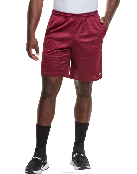Champion moški mrežaste kratke hlače 9\" 2B84443 bordojsko rdeča