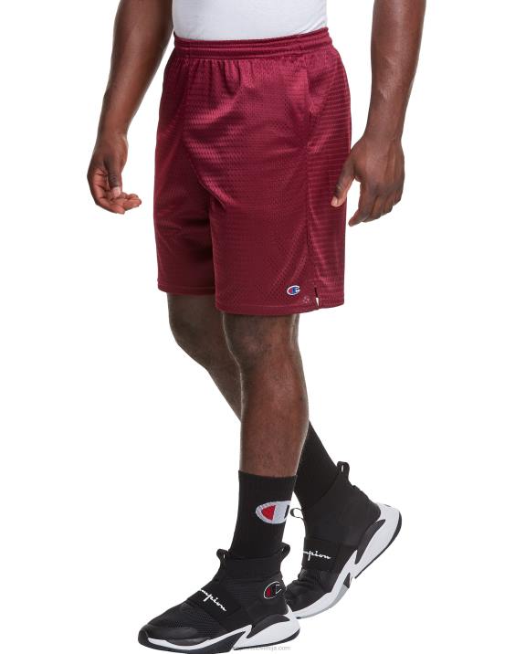 Champion moški mrežaste kratke hlače 9\" 2B84443 bordojsko rdeča
