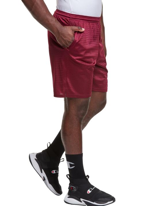 Champion moški mrežaste kratke hlače 9\" 2B84443 bordojsko rdeča