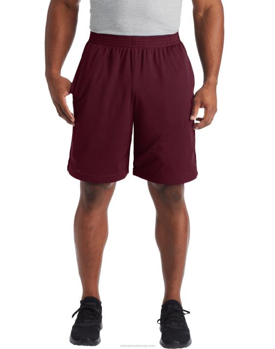 Champion moški mrežaste kratke hlače c9 10" 2B84775 bogato kostanjeva